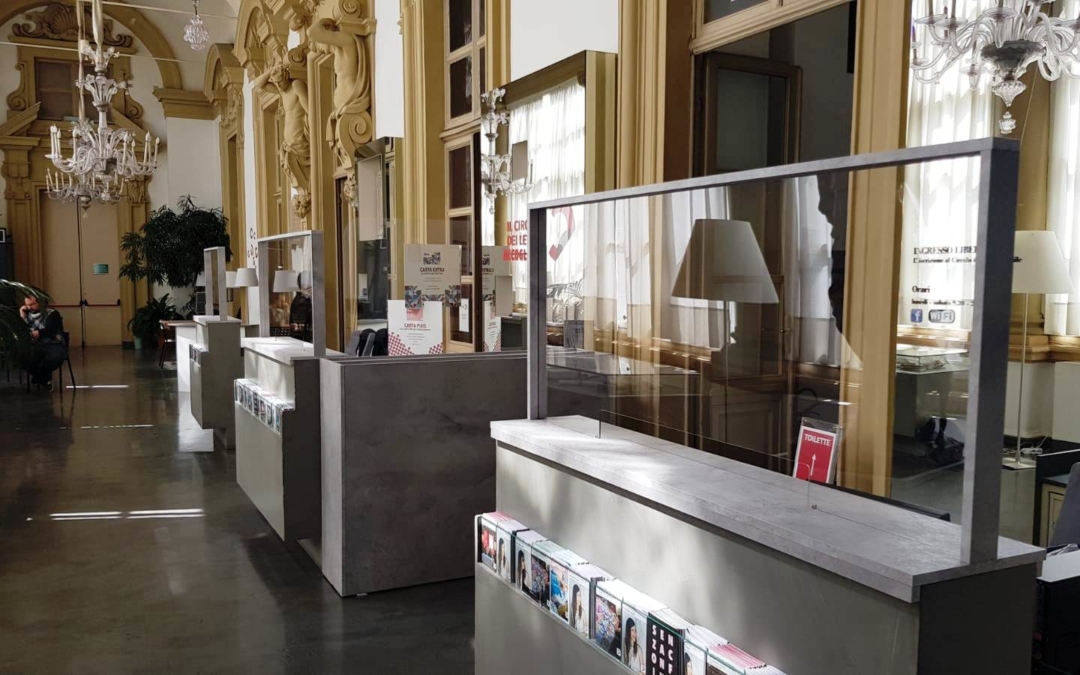 New safe reception areas at the Readers’ Club in Turin